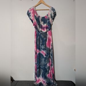 Sweet Lovely By Jen Tie-Dye Maxi Dress
